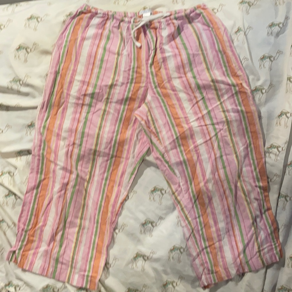 Jockey vintage lounge light  weight capris pants vintage linen feel